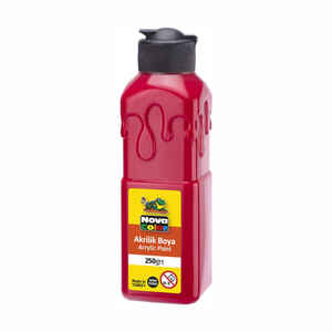 NOVA COLOR - NOVA COLOR AKRİLİK BOYA 250 ml KIRMIZI NC-3011