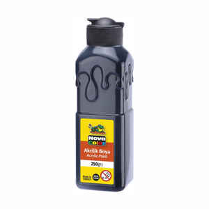 NOVA COLOR - NOVA COLOR AKRİLİK BOYA 250 ml SİYAH NC-3015