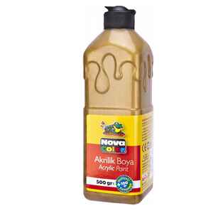 NOVA COLOR - NOVA COLOR AKRİLİK BOYA 500 ml ALTIN NC-670