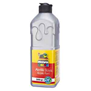 NOVA COLOR - NOVA COLOR AKRİLİK BOYA 500 ml GÜMÜŞ NC-671