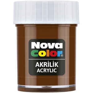 NOVA COLOR - NOVA COLOR AKRİLİK BOYA KAHVE ŞİŞE NC-175 (ADET)