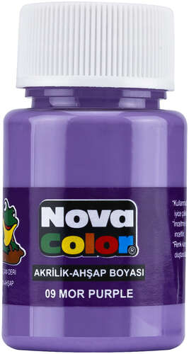 NOVA COLOR AKRİLİK BOYA MOR ŞİŞE NC-177