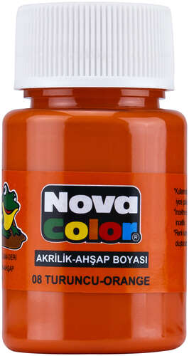 NOVA COLOR AKRİLİK BOYA TURUNCU ŞİŞE NC-176