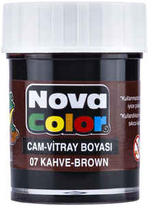NOVA COLOR - Nova Color Cam Boyası Kahverengi Su Bazlı Nc-155