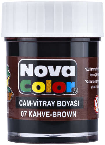 Nova Color Cam Boyası Kahverengi Su Bazlı Nc-155