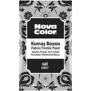 NOVA COLOR - Nova Color Toz Kumaş Boyası Gri 12 Gr Nc-908