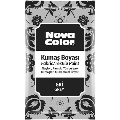 Nova Color Toz Kumaş Boyası Gri 12 Gr Nc-908