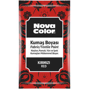 NOVA COLOR - Nova Color Toz Kumaş Boyası Kırmızı 12 Gr Nc-901