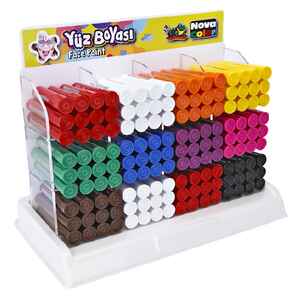 NOVA COLOR - NOVA COLOR YÜZ BOYASI 144 LÜ STAND NC-200