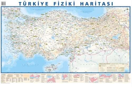 Odak 35X50 Türkiye Siyasi-Fiziki Haritası