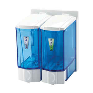 Palex - Palex 3564-1 Sıvı Sabun Dispenseri 250x2 CC Şeffaf Mavi
