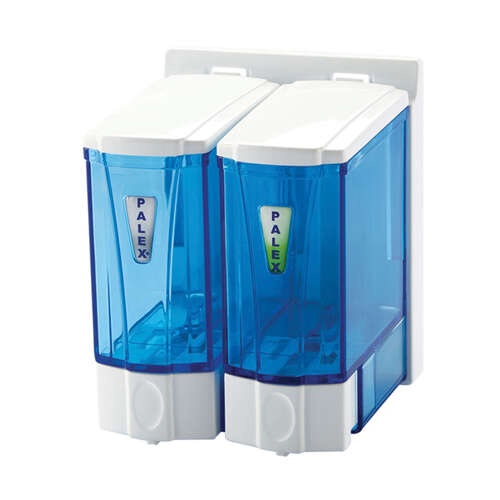 Palex 3564-1 Sıvı Sabun Dispenseri 250x2 CC Şeffaf Mavi