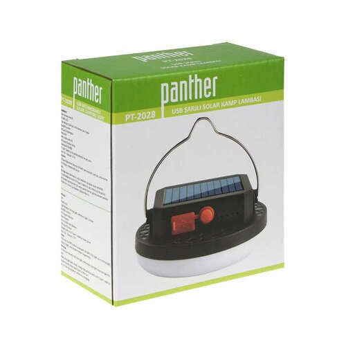 PANTHER PT-2028 USB ŞARJLI SOLAR KAMP LAMBASI