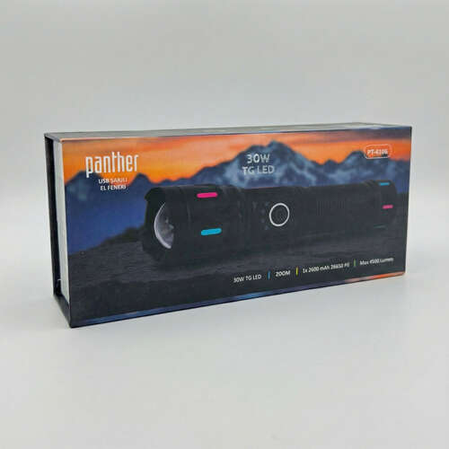 PANTHER PT-4106 USB ŞARJLI EL FENERİ