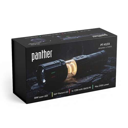 PANTHER PT-4133 USB ŞARJLI EL FENERİ - 5