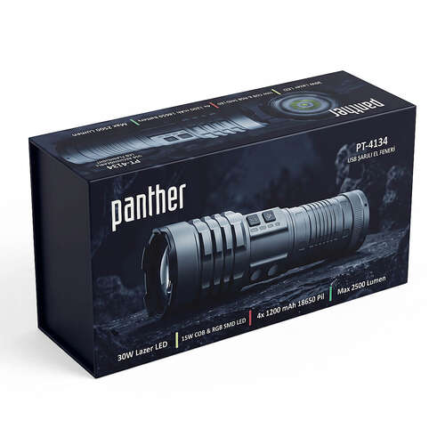 PANTHER PT-4134 USB ŞARJLI EL FENERİ - 5
