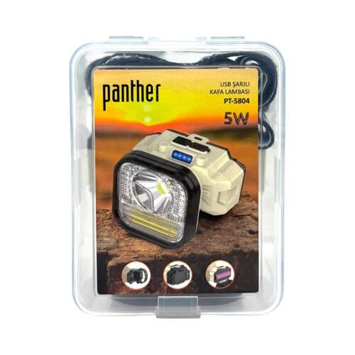 PANTHER PT-5804 USB ŞARJLI KAFA LAMBASI