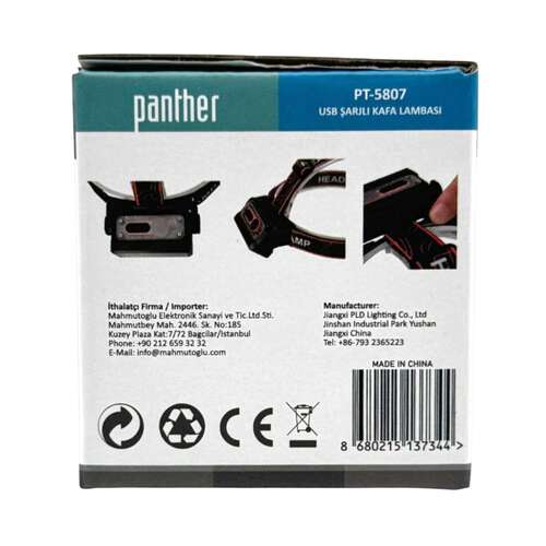 PANTHER PT-5807 USB ŞARJLI KAFA LAMBASI