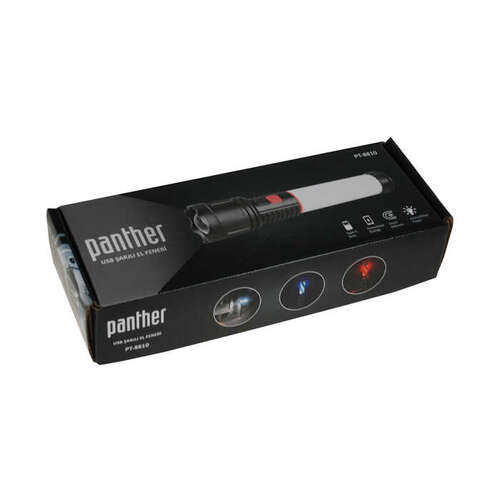 PANTHER PT-8810 USB ŞARJLI EL FENERİ