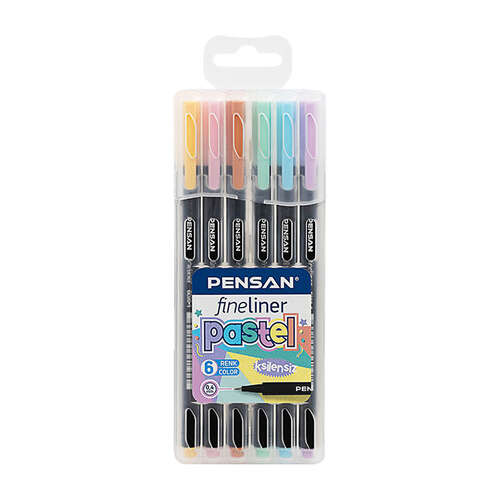 PENSAN 6200 FINELINER KALEM 6 LI PVC KUTU