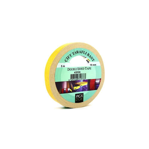 PİCADOR 19 mm X 5 mt KÖPÜK ÇİFT TARAFLI BANT KILIFLI KO 011