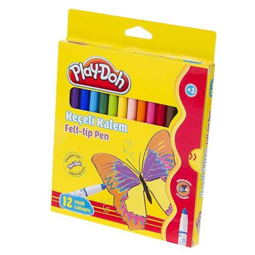 Play-Doh 12 Renk Keçeli Kalem 5 Mm K.Kutu Ke007