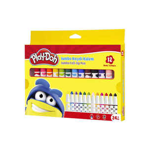 PLAY DOH - PLAY-DOH 12 RENK KEÇELİ KALEM 6 mm KE020