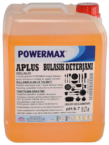 Powermax A Plus Bulaşık Deterjanı 5 KG