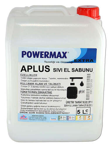 Powermax A Plus Sıvı El Sabunu 5 KG