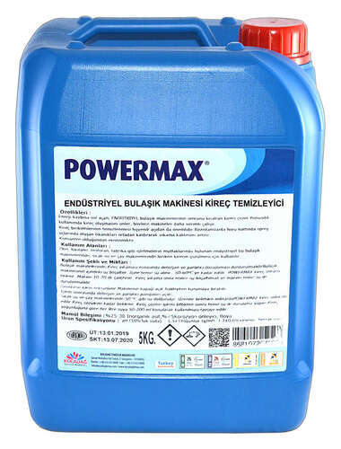 Powermax Endüstriyel Bulaşık Makinesi Kireç Gidericisi 5 KG