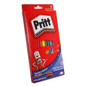 PRITT - PRİTT 12 RENK JUMBO KURU BOYA TAM BOY 1219733