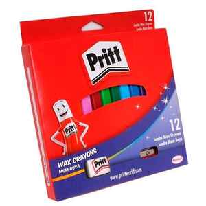 PRITT - PRİTT 12 RENK JUMBO ÜÇGEN SİLİNEBİLİR PASTEL MUM BOYA 1655739