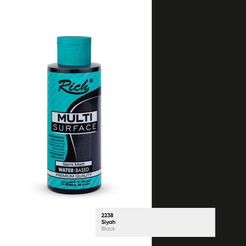 RICH MULTİ AKRİLİK BOYA 2238 SİYAH 120 cc