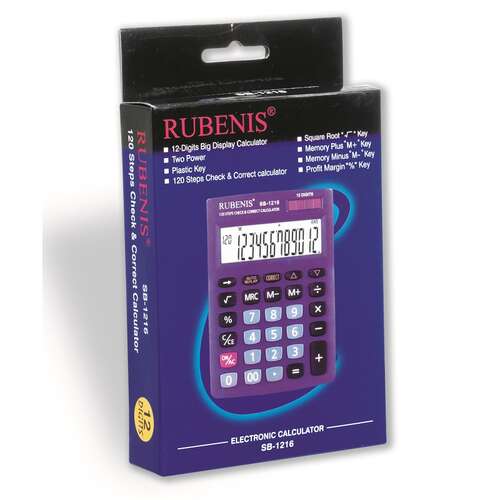RUBENIS SB-1216 HESAP MAKİNESİ 12 HANE