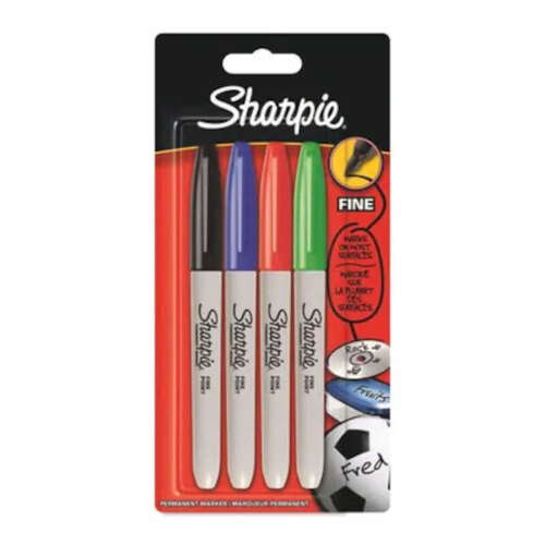 SHARPIE 4 LÜ FINE PERMANENT MARKÖR ANA RENKLER 1985858