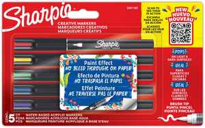 SHARPIE - SHARPIE AKRİLİK MARKÖR FIRÇA UÇ 5 Lİ BLİSTER 2201182