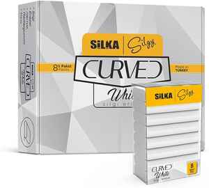 SİLKA - SİLKA CURVED BEYAZ SİLGİ 8 Lİ SG.52