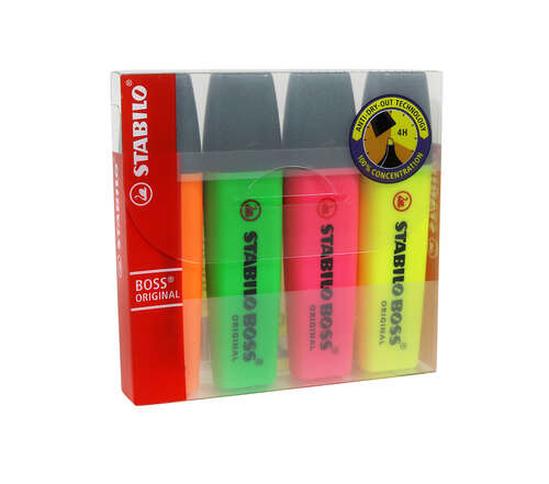 STABILO BOSS FOSFORLU KALEM 4 LÜ PK 70/4