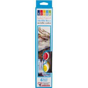 SÜDOR - SÜDOR 6 RENK AKRİLİK BOYA ŞİŞE 15 ml SD121