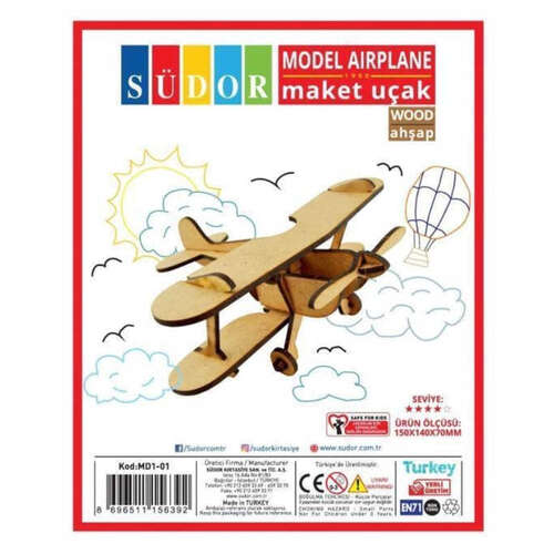 SÜDOR AHŞAP MAKET UÇAK MD1-01