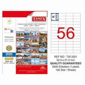 TANEX - TANEX 52,5x21,2 LASER ETİKET TW-2321