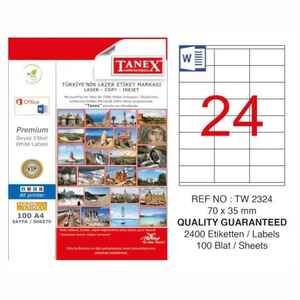 TANEX - Tanex 70X35 Laser Etiket Tw-2324