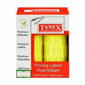 TANEX - TANEX SARI 6 LI PK FİYAT MAKİNA ETİKETİ 800 LÜ