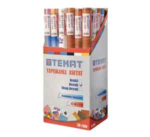 TEMAT - TEMAT 45 cm x 2 mt DESENLİ YAPIŞKANLI ASETAT RULO 159596