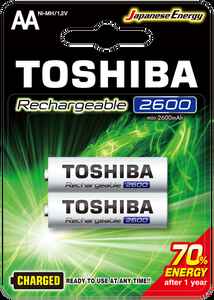 Toshiba - TOSHIBA 2600 MAH ŞARJLI KALEM PİL 2Lİ