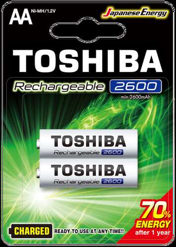 TOSHIBA 2600 MAH ŞARJLI KALEM PİL 2Lİ