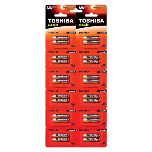 TOSHIBA LR03 24LÜ KARTELA ALKALİN İNCE PİL
