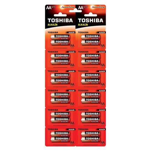 TOSHIBA LR6 24LÜ KARTELA ALKALİN KALEM PİL