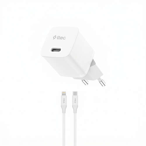TTEC 2SCP01LB 20W PD HIZLI ŞARJ CİHAZI + TYPE C - LIGHTNING KABLO
