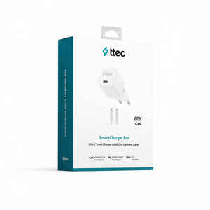 TTEC 2SCP01LB 20W PD HIZLI ŞARJ CİHAZI + TYPE C - LIGHTNING KABLO - Thumbnail (3)